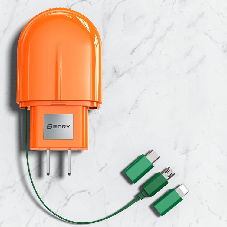 3 In 1 Type-C + 8 Pin + Micro USB Multi-Function Mobile Phone Charger, CN Plug(Orange + Green)
3 In 1 Type-C + 8 Pin + Micro USB Multi-Function Mobile Phone Charger, CN Plug(Orange + Green)