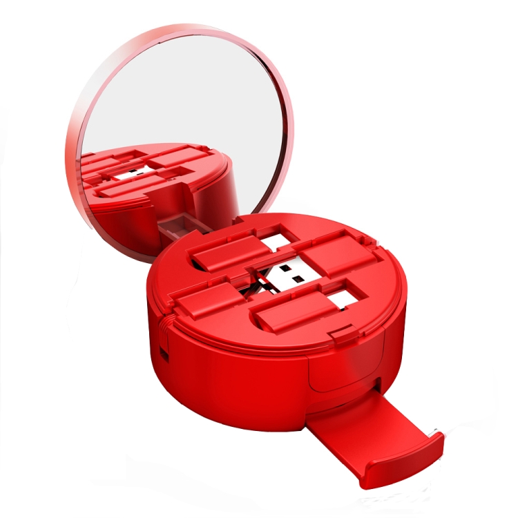 Oatsbasf 3 in 1 Micro USB + Type-C + 8 Pin to USB Telescopic Charging Cable with Makeup Mirror(Red)
Oatsbasf 3 in 1 Micro USB + Type-C + 8 Pin to USB Telescopic Charging Cable with Makeup Mirror(Red)