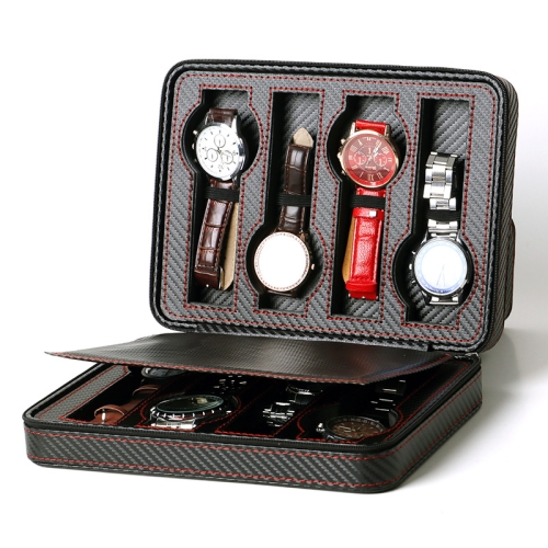 PU Leather Full Carbon Fiber Zipper Watch Bag Watch Storage Display Box, Style: 08 Watch Position
PU Leather Full Carbon Fiber Zipper Watch Bag Watch Storage Display Box, Style: 08 Watch Position