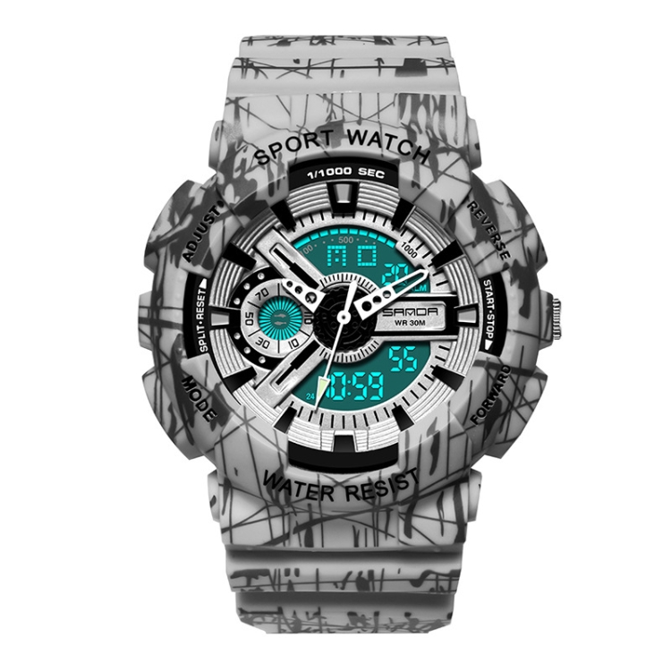 SANDA Three-Pin Luminous Outdoor Waterproof Multifunctional Couple Electronic Watch(Men Line Gray)
SANDA Three-Pin Luminous Outdoor Waterproof Multifunctional Couple Electronic Watch(Men Line Gray)