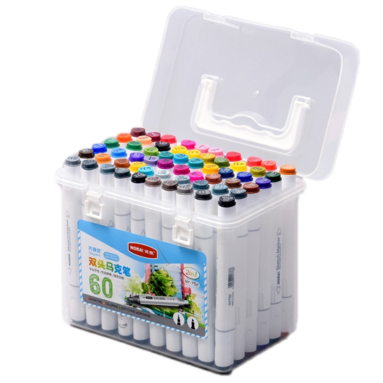 NORA Children Art Graffiti Double-Headed Marker Pen Set Specification: White Pole 60 Color Oil Marker
NORA Children Art Graffiti Double-Headed Marker Pen Set Specification: White Pole 60 Color Oil Marker