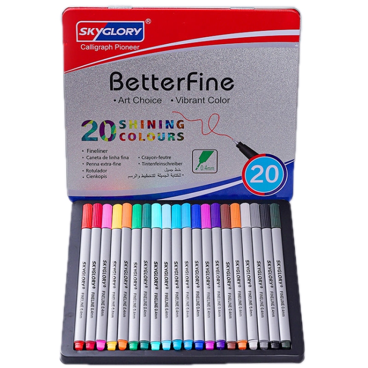 Skyglory Student Art Watercolor Painting Hook Line Pen Set,Specification: 20 Colors
Skyglory Student Art Watercolor Painting Hook Line Pen Set,Specification: 20 Colors