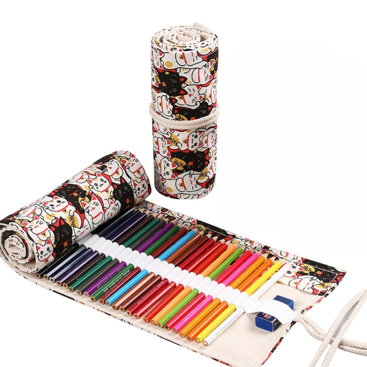 2 PCS 36 Holes Handmade Canvas Pen Curtain Large-Capacity Pencil Case For Boys And Girls Color Pencil Sketch Stationery Box(Lucky Cat)
2 PCS 36 Holes Handmade Canvas Pen Curtain Large-Capacity Pencil Case For Boys And Girls Color Pencil Sketch Stationery Box(Lucky Cat)
