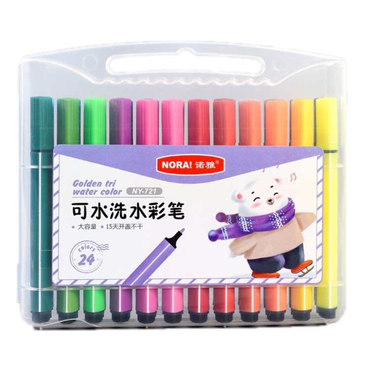NORA Children Drawing Large Capacity Washable Watercolor Pen Set, Colour: 24 Colors
NORA Children Drawing Large Capacity Washable Watercolor Pen Set, Colour: 24 Colors