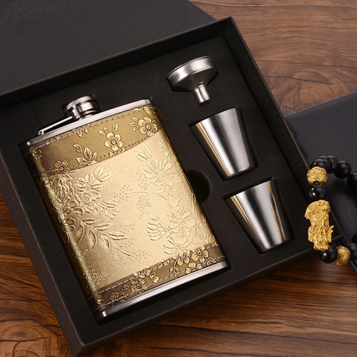 Portable Stainless Steel Hip Flask Set With Wine Glass Funnel, Style: 8OZ Yellow Floral Pattern Core
Portable Stainless Steel Hip Flask Set With Wine Glass Funnel, Style: 8OZ Yellow Floral Pattern Core