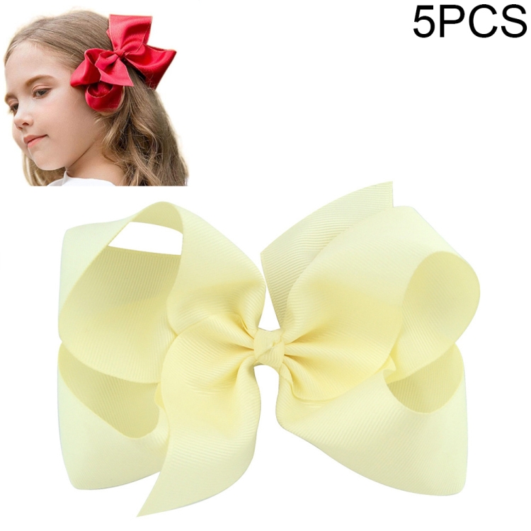 5 PCS 6 Inch Colorful Kids Girls Big Solid Ribbon Hair Bow Clips(21) 
5 PCS 6 Inch Colorful Kids Girls Big Solid Ribbon Hair Bow Clips(21)