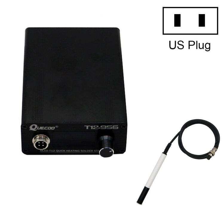 QUECOO T12-956 1.3-Inch Screen Electric Soldering Iron Soldering Station With P9 Handle, US Plug (White Handle)
QUECOO T12-956 1.3-Inch Screen Electric Soldering Iron Soldering Station With P9 Handle, US Plug (White Handle)