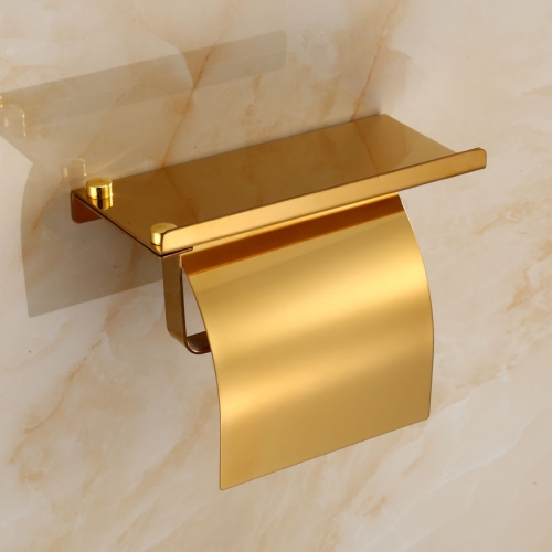 4103 Stainless Steel Roll Paper Holder Mobile Phone Paper Towel Rack Hotel Bathroom Rack, Color: Gold
4103 Stainless Steel Roll Paper Holder Mobile Phone Paper Towel Rack Hotel Bathroom Rack, Color: Gold