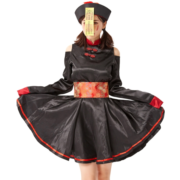 1794 Retro Embroidery Printed Zombie Vampire Costume Halloween Cosplay Zombie Costume Dress, Size: One Size(Black)
1794 Retro Embroidery Printed Zombie Vampire Costume Halloween Cosplay Zombie Costume Dress, Size: One Size(Black)