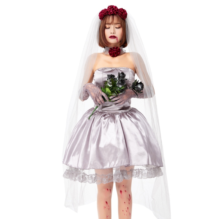 1913 Halloween Adult Vampire Costume Hanayome Rose Ghost Bride Crossdress, Size: L(Silver Grey)
1913 Halloween Adult Vampire Costume Hanayome Rose Ghost Bride Crossdress, Size: L(Silver Grey)
