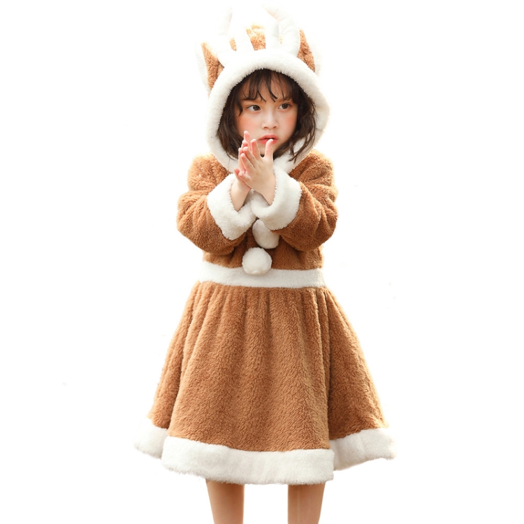 PS4509 Christmas Coral Fleece Animal Costume Christmas Elk Skirt, Size: XS(Khaki)
PS4509 Christmas Coral Fleece Animal Costume Christmas Elk Skirt, Size: XS(Khaki)