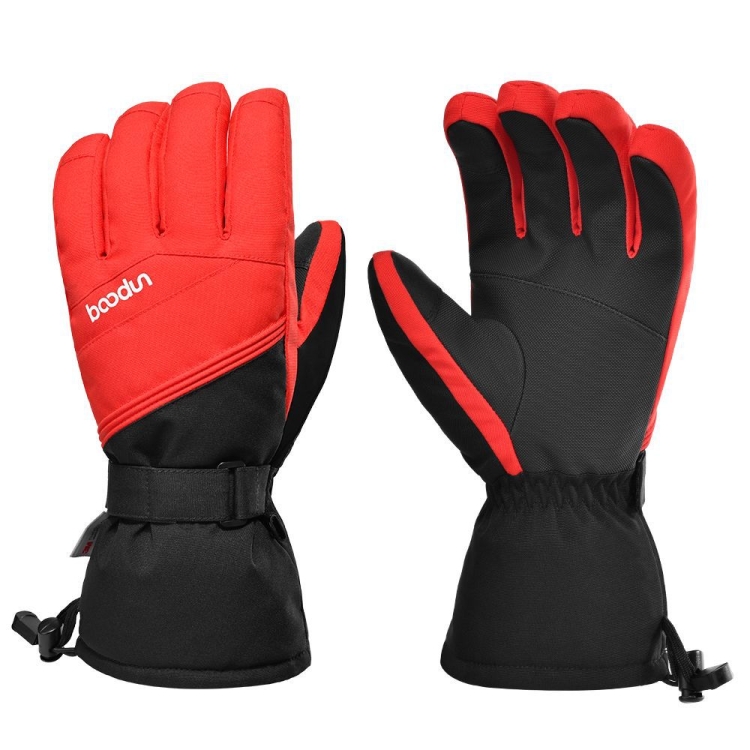 Boodun Winter Outdoor Ski Gloves Plus Velvet Inner Mountaineering Waterproof Keep Warm Gloves, Size: XL(Black Red)
Boodun Winter Outdoor Ski Gloves Plus Velvet Inner Mountaineering Waterproof Keep Warm Gloves, Size: XL(Black Red)