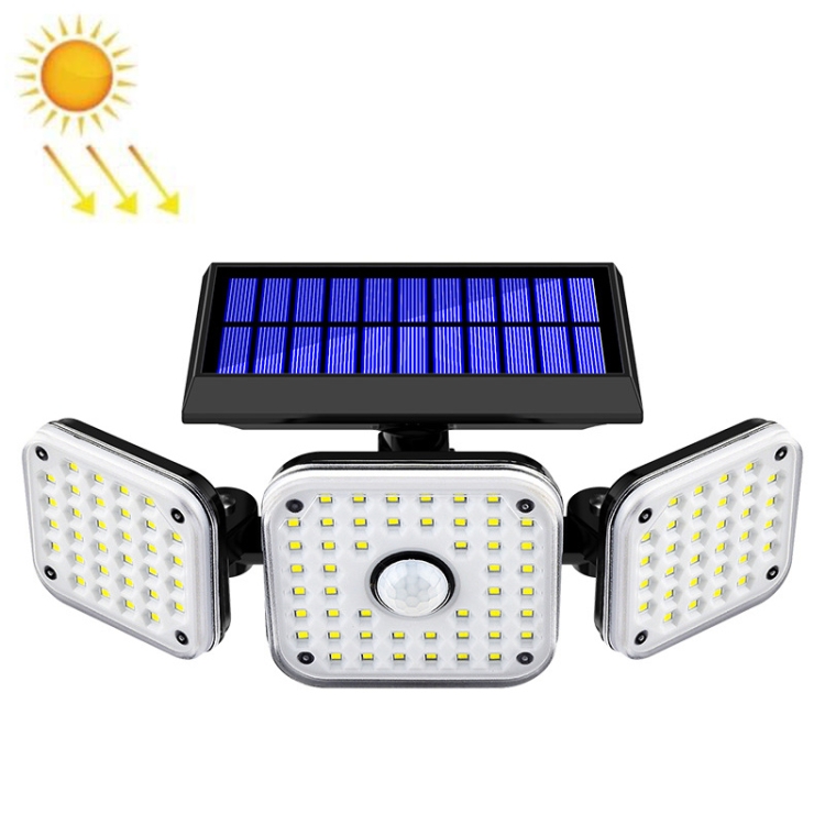 112 LED Solar 3-Head Rotatable Wall Lights Human Sense Outdoor Waterproof Garden Street Light
112 LED Solar 3-Head Rotatable Wall Lights Human Sense Outdoor Waterproof Garden Street Light