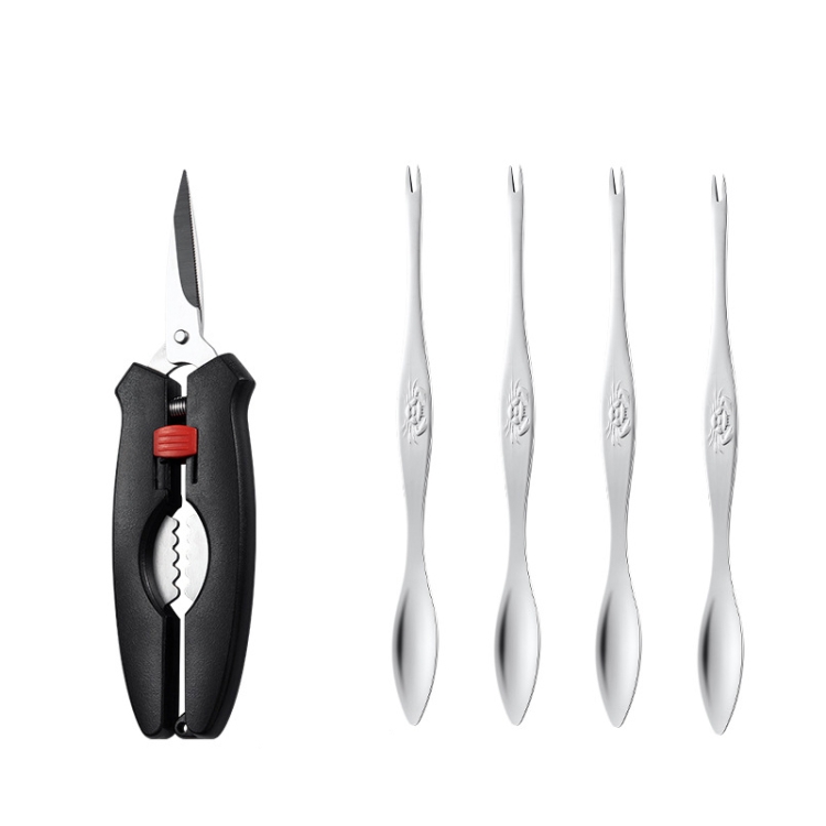 Crab Tool 304 Stainless Steel Crab Fork Crab Scissors Crab Needle,Style: 4 Fork 1 Knife
Crab Tool 304 Stainless Steel Crab Fork Crab Scissors Crab Needle,Style: 4 Fork 1 Knife