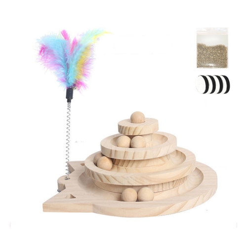 MZP01 Solid Wood Turntable Cat Toys Durable Funny Cat Stick Scratcher, Specification: Three-layer Large
MZP01 Solid Wood Turntable Cat Toys Durable Funny Cat Stick Scratcher, Specification: Three-layer Large