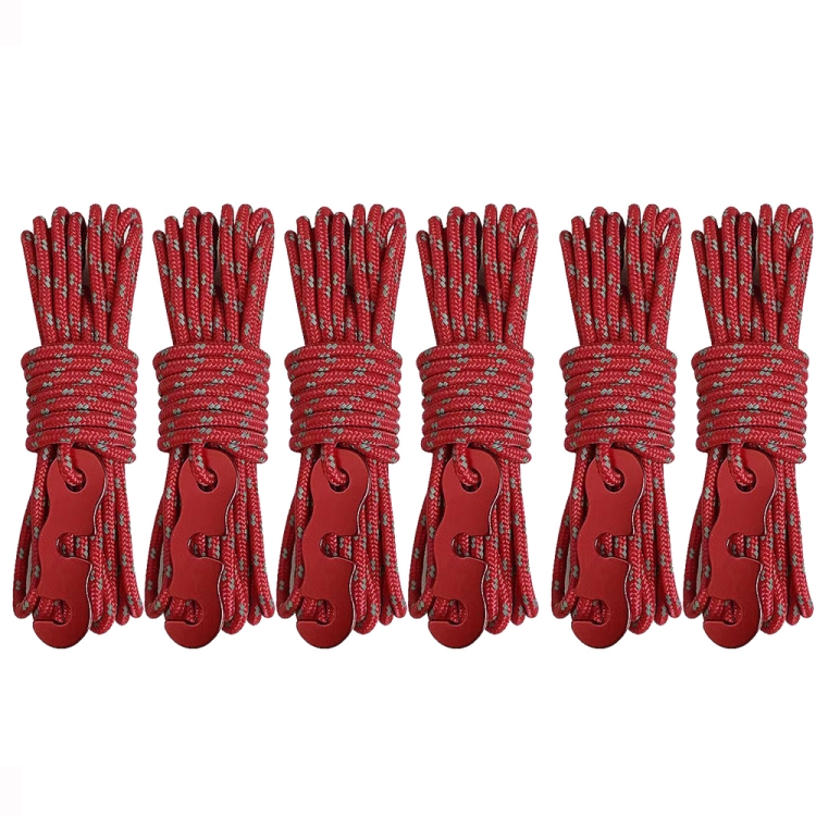 4m x 6 Rolls Outdoor Camping Tent Canopy Wind Rope Luminous Multi-Function Wind Rope Buckle Tent Fixed Rope(S Buckle-Red )
4m x 6 Rolls Outdoor Camping Tent Canopy Wind Rope Luminous Multi-Function Wind Rope Buckle Tent Fixed Rope(S Buckle-Red )
