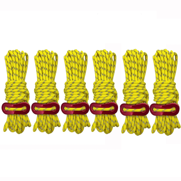 4m x 6 Rolls Outdoor Camping Tent Canopy Wind Rope Luminous Multi-Function Wind Rope Buckle Tent Fixed Rope(Figure 8 Buckle-Yellow)
4m x 6 Rolls Outdoor Camping Tent Canopy Wind Rope Luminous Multi-Function Wind Rope Buckle Tent Fixed Rope(Figure 8 Buckle-Yellow)