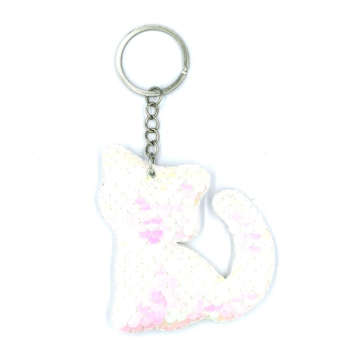 10 PCS PET Sequins Reflective Cat Keychain Bag Car Pendant, Colour: White Colorful
10 PCS PET Sequins Reflective Cat Keychain Bag Car Pendant, Colour: White Colorful