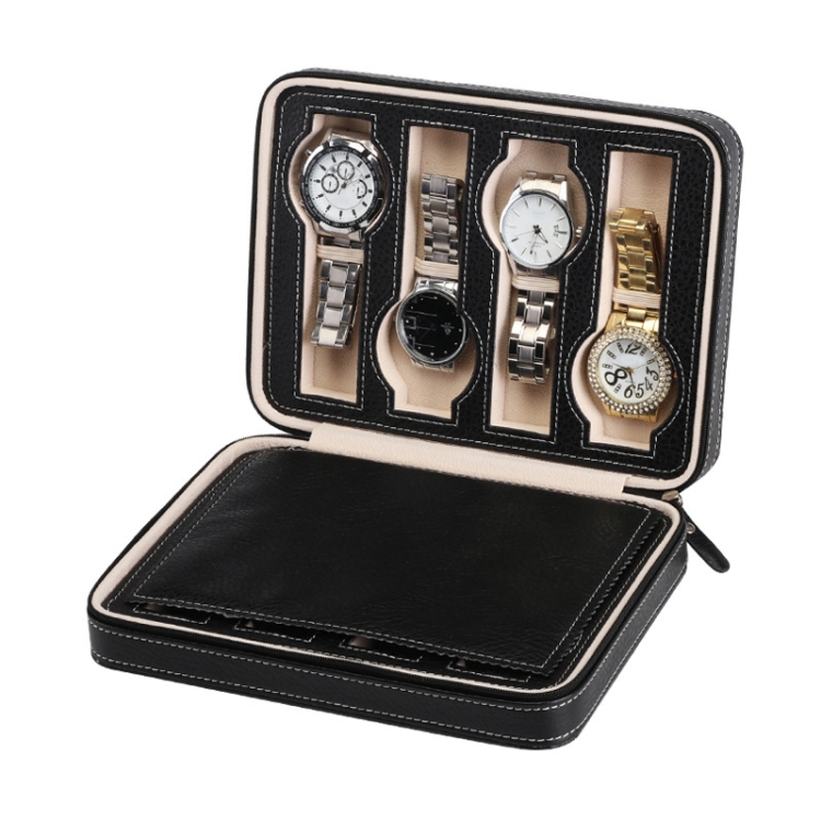 8-Digit Watch Storage Box Watch Display Box Portable Watch Travel Bag, Specification: 24 x 18 x 6cm(Black )
8-Digit Watch Storage Box Watch Display Box Portable Watch Travel Bag, Specification: 24 x 18 x 6cm(Black )