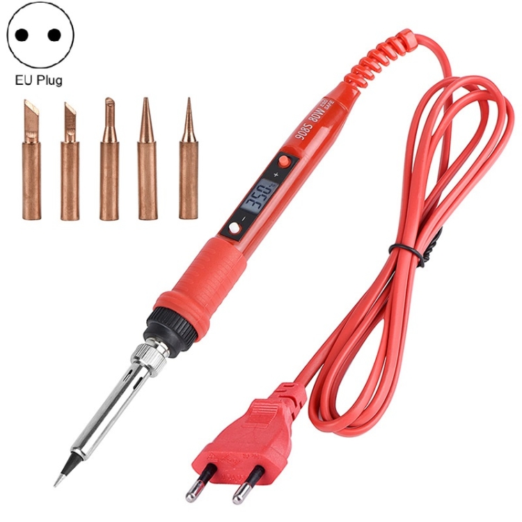 Metallic LCD Temperature Regulating Soldering Iron And Soldering Iron Tip Set Electric Soldering Iron Welding Tool(220V EU Plug Bronze Head Red)
Metallic LCD Temperature Regulating Soldering Iron And Soldering Iron Tip Set Electric Soldering Iron Welding Tool(220V EU Plug Bronze Head Red)