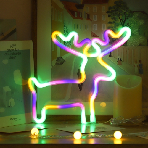 Christmas Decoration Neon Lights Wall-Mounted Ornaments, Spec: Elk-Colorful Light
Christmas Decoration Neon Lights Wall-Mounted Ornaments, Spec: Elk-Colorful Light