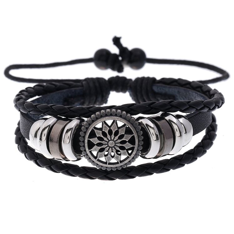 5 PCS BX222 Sun Flower Beads Leather Personality Knitting Adjustable Bracelet
5 PCS BX222 Sun Flower Beads Leather Personality Knitting Adjustable Bracelet
