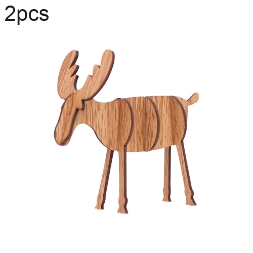 2 PCS Christmas Decorations Wooden DIY Elk Decorations Children Creative Gifts Desktop Decoration, Size:S(Wood Color)
2 PCS Christmas Decorations Wooden DIY Elk Decorations Children Creative Gifts Desktop Decoration, Size:S(Wood Color)