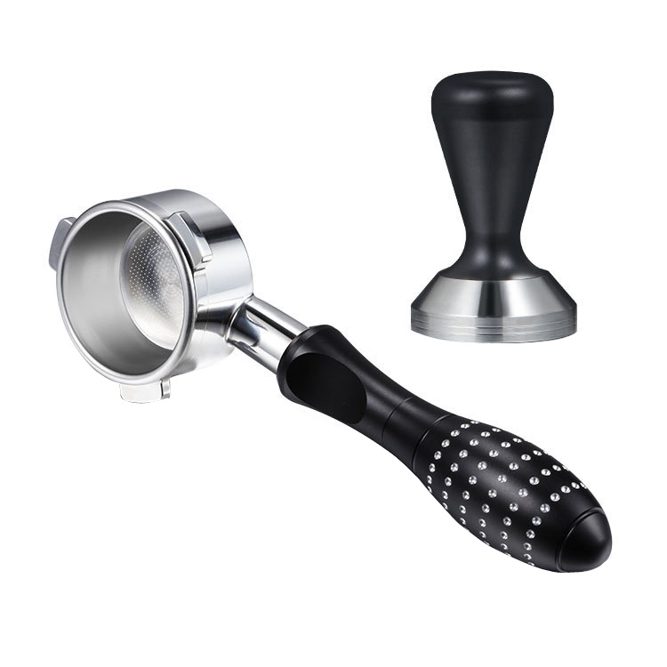 TSPH54 Three-Ear Alloy Stainless Steel Coffee Bottomless Handle For Bofu 8 Series, Style: Black + Powder Bowl + Compactor
TSPH54 Three-Ear Alloy Stainless Steel Coffee Bottomless Handle For Bofu 8 Series, Style: Black + Powder Bowl + Compactor