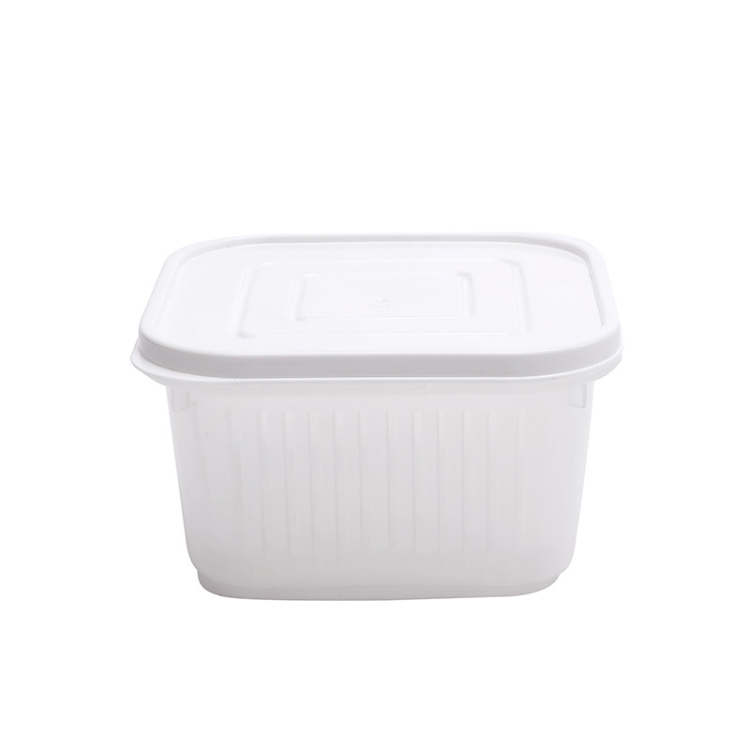 Plastic Square Ingredients Refrigerator Box Scallion Fresh Box Drain Storage Box with Lid(White)
Plastic Square Ingredients Refrigerator Box Scallion Fresh Box Drain Storage Box with Lid(White)