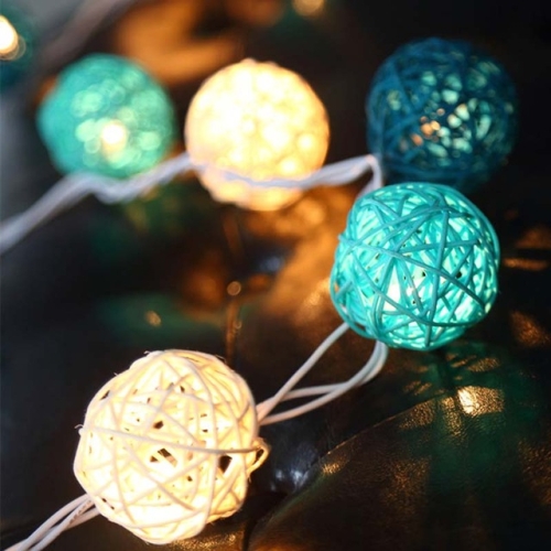20 LEDs Rattan Balls Lights Fairy Holiday Christmas Outdoor LED Decorative Lamp, Style:5m Plug-in Style(Blue+ White)
20 LEDs Rattan Balls Lights Fairy Holiday Christmas Outdoor LED Decorative Lamp, Style:5m Plug-in Style(Blue+ White)