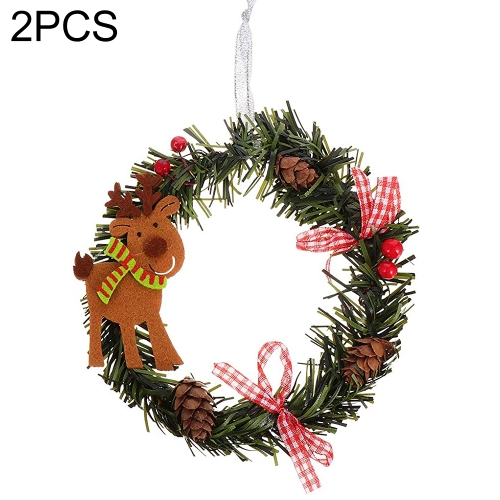 2 PCS Happy New Year Christmas Decoration Decoration Small Wreath Ornament(Little Elk)
2 PCS Happy New Year Christmas Decoration Decoration Small Wreath Ornament(Little Elk)