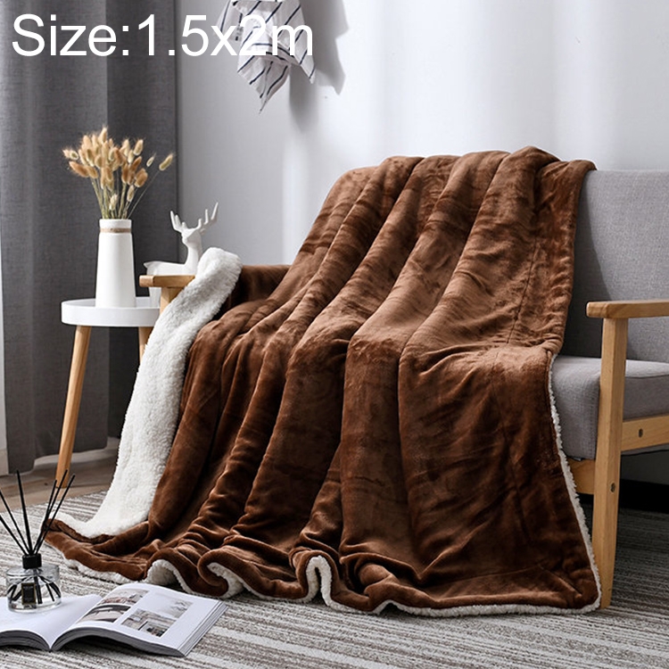 Winter Sofa Blanket Double Thick Cashmere Coral Fleece Ofice Nap Blanket, Size:1.5x2m(Coffee)
Winter Sofa Blanket Double Thick Cashmere Coral Fleece Ofice Nap Blanket, Size:1.5x2m(Coffee)