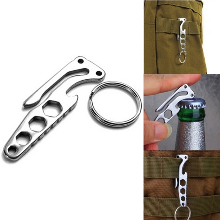 Multi-function Bottle Opener Keychain Outdoor Pocket Tool Pry Bar Hex Key Wrench
Multi-function Bottle Opener Keychain Outdoor Pocket Tool Pry Bar Hex Key Wrench