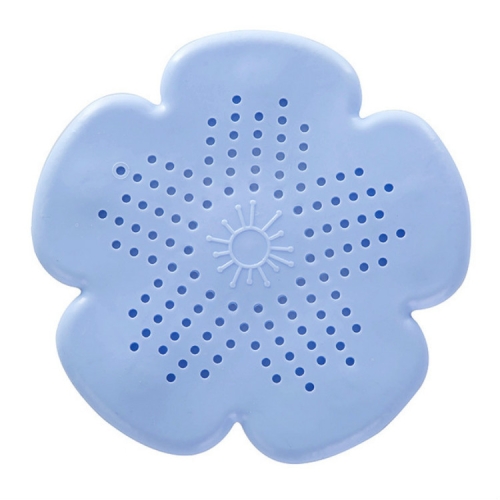 

2 PCS Flower Shape Bathroom Floor Drain Hair Stopper Filter Sink Strainer(Blue)