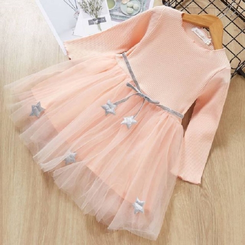 Girls Pentagram Lace Mesh Princess Dress Long Sleeve Dress, Size:120cm(Pink)
Girls Pentagram Lace Mesh Princess Dress Long Sleeve Dress, Size:120cm(Pink)