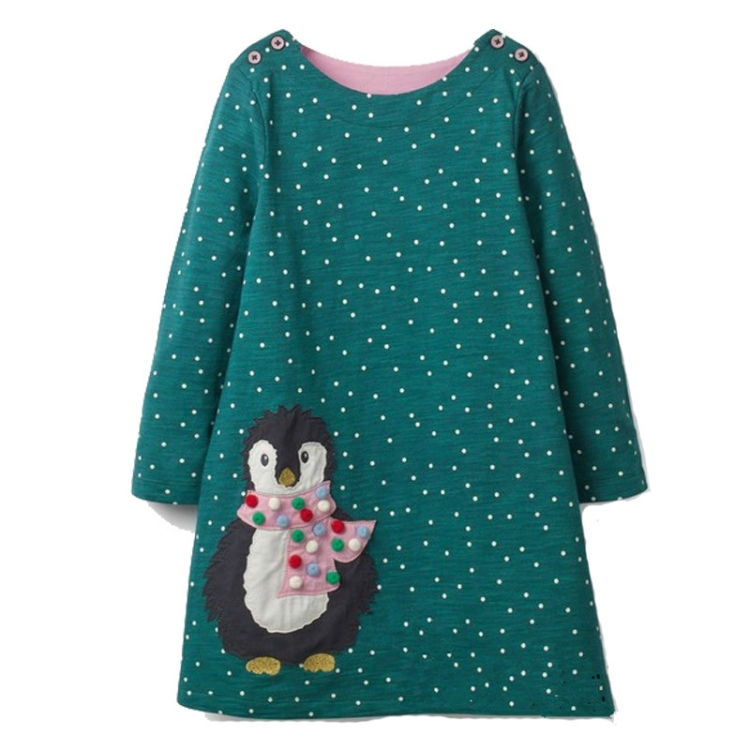 Girls Cartoon Penguin Pattern Long Sleeve Cotton Dress Orincess Dress, Kid Size:3T(Green)
Girls Cartoon Penguin Pattern Long Sleeve Cotton Dress Orincess Dress, Kid Size:3T(Green)
