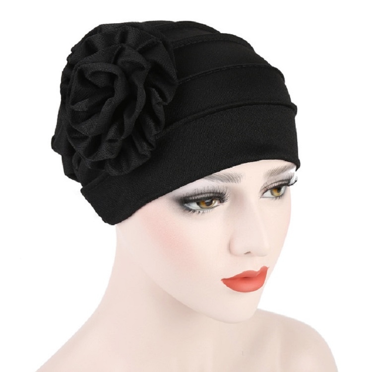 Solid Color Side Flower Turban Hat Women Confinement Hat, Size:Adjustable(Black)
Solid Color Side Flower Turban Hat Women Confinement Hat, Size:Adjustable(Black)