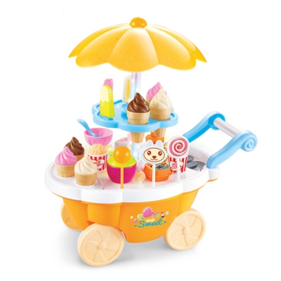 Simulation Small Carts Girl Mini Candy Cart Ice Cream Shop Children Toys with Music and Light(Yellow)
Simulation Small Carts Girl Mini Candy Cart Ice Cream Shop Children Toys with Music and Light(Yellow)
