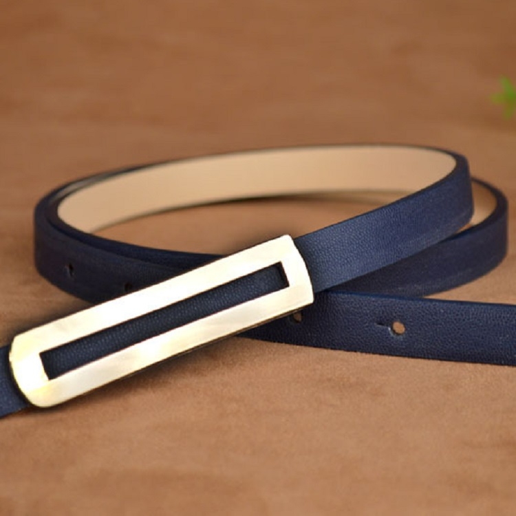 Rectangular Metal Buckle PU Leather Frosted Fine Belt for Women, Length: 1030 x 14mm(Dark Blue)
Rectangular Metal Buckle PU Leather Frosted Fine Belt for Women, Length: 1030 x 14mm(Dark Blue)