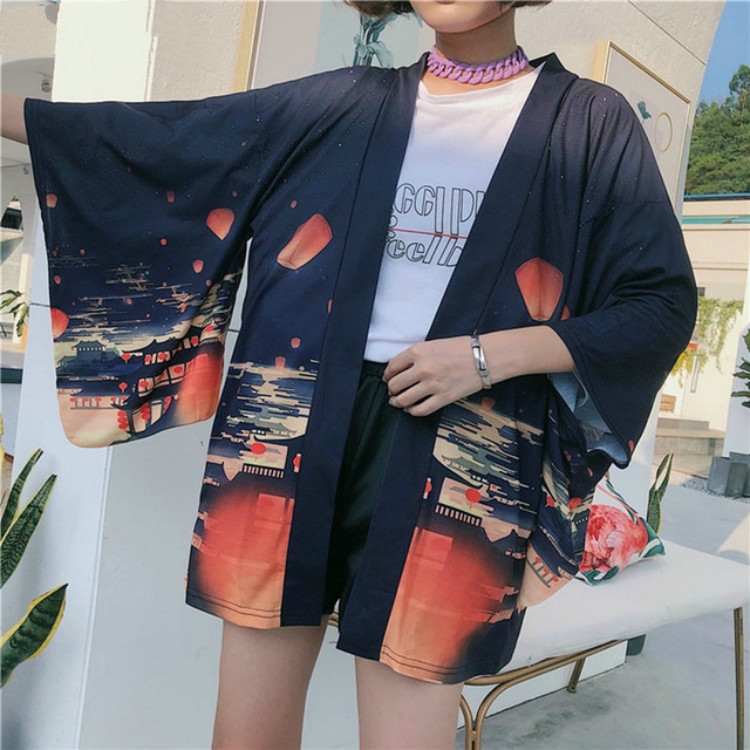 Ladies Feather Woven Seven-quarter Sleeve Kimono Sun Protection Jacket, Size:One Size(Black) 
Ladies Feather Woven Seven-quarter Sleeve Kimono Sun Protection Jacket, Size:One Size(Black)