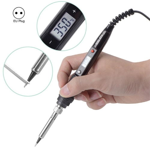 908S 80W LCD Thermostat Soldering Iron Constant Temperature Soldering Iron, Plug Type:EU Plug(Black)
908S 80W LCD Thermostat Soldering Iron Constant Temperature Soldering Iron, Plug Type:EU Plug(Black)