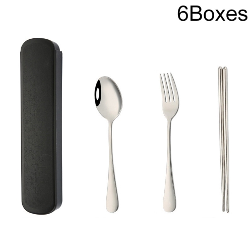 6 Boxes Stainless Steel Tableware Creative Portable Student Spoon Chopsticks Tableware Set, Style:3 PCS / Set(Black)
6 Boxes Stainless Steel Tableware Creative Portable Student Spoon Chopsticks Tableware Set, Style:3 PCS / Set(Black)