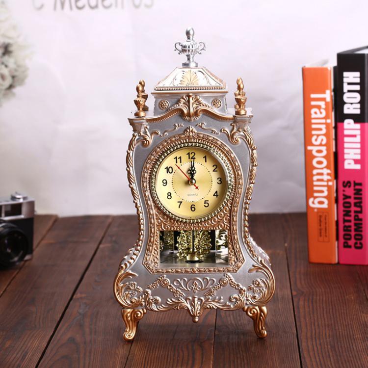 Alarm Clock Vintage Clock Classical Royalty Sitting Room TV Cabinet Desk Imperial Furnishing Creative Sit Pendulum Clock(White)
Alarm Clock Vintage Clock Classical Royalty Sitting Room TV Cabinet Desk Imperial Furnishing Creative Sit Pendulum Clock(White)