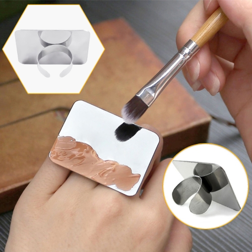 10 PCS Salon Manicure Finger Ring Color Palette Make Up Cream Foundation Mixing Palette Cosmetic Make up Tool Stainless Steel Plate
10 PCS Salon Manicure Finger Ring Color Palette Make Up Cream Foundation Mixing Palette Cosmetic Make up Tool Stainless Steel Plate