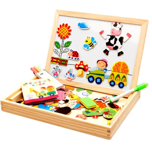 Wooden Magnetic Double-sided Drawing Board Children Educational Toys(Happy Farm Puzzle)
Wooden Magnetic Double-sided Drawing Board Children Educational Toys(Happy Farm Puzzle)