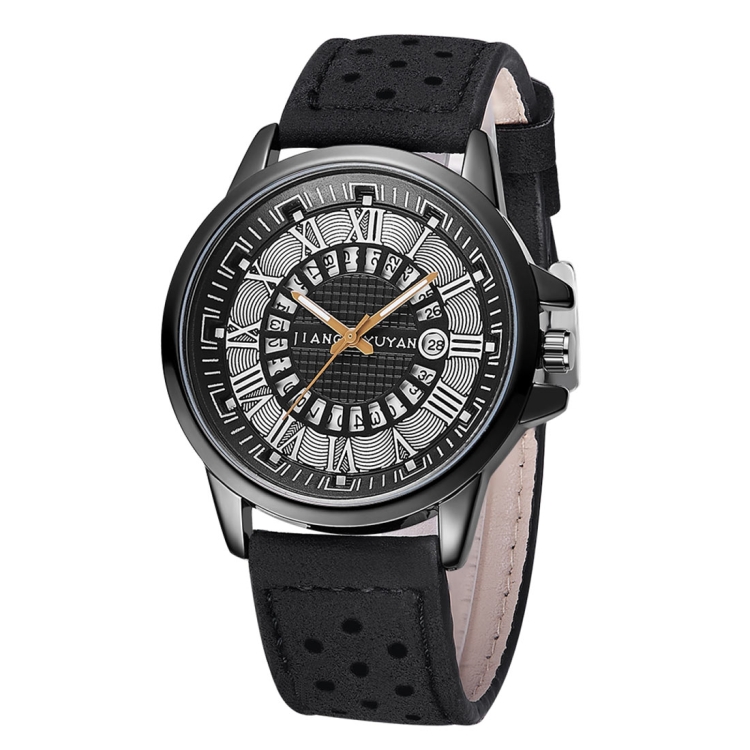1424 JIAYUYAN Quartz Wrist Watch with Calendar & Leather Strap/Band & Alloy Case Watch For Man (Black)
1424 JIAYUYAN Quartz Wrist Watch with Calendar & Leather Strap/Band & Alloy Case Watch For Man (Black)
