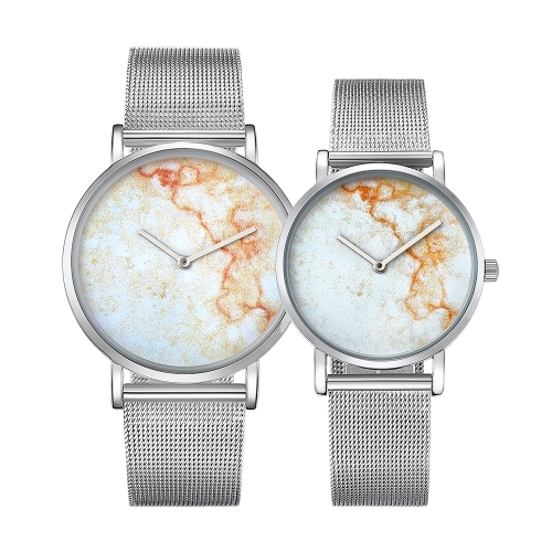 

CAGARNY 6812 Round Dial Alloy Silver Case Fashion Couple Watch Men & Women Lover Quartz Watches with Stainless Steel Band