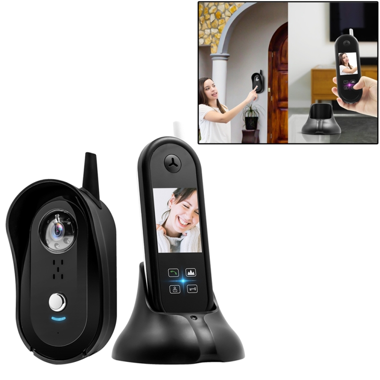 TS-999A2 Wireless Digital Video Door Phone Doorbell with 2.5 inch Display Screen & Antenna, Support Infrared Night Vision, Indoor Group Call, One-button Unlock, Real Time Monitoring
TS-999A2 Wireless Digital Video Door Phone Doorbell with 2.5 inch Display Screen & Antenna, Support Infrared Night Vision, Indoor Group Call, One-button Unlock, Real Time Monitoring