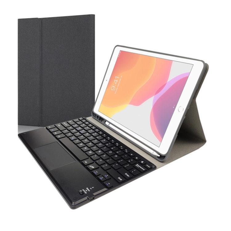 RK109C Detachable Magnetic Plastic Bluetooth Keyboard with Touchpad + Silk Pattern TPU Tablet Case for iPad Air 2020, with Pen Slot & Bracket(Black)
RK109C Detachable Magnetic Plastic Bluetooth Keyboard with Touchpad + Silk Pattern TPU Tablet Case for iPad Air 2020, with Pen Slot & Bracket(Black)