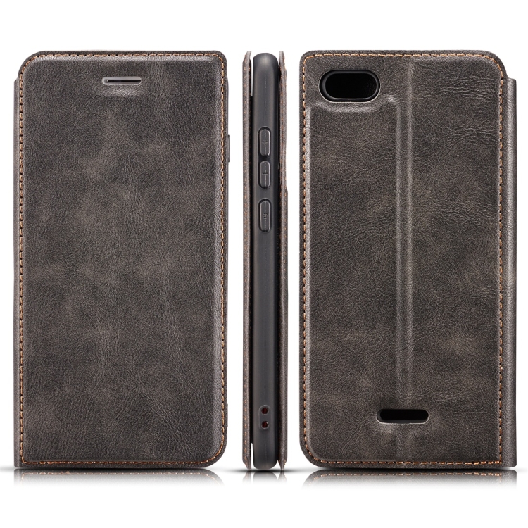 Retro Simple Ultra-thin Magnetic Horizontal Flip Leather Case for Xiaomi Redmi 6A, with Holder & Card Slots & Lanyard (Black)
Retro Simple Ultra-thin Magnetic Horizontal Flip Leather Case for Xiaomi Redmi 6A, with Holder & Card Slots & Lanyard (Black)